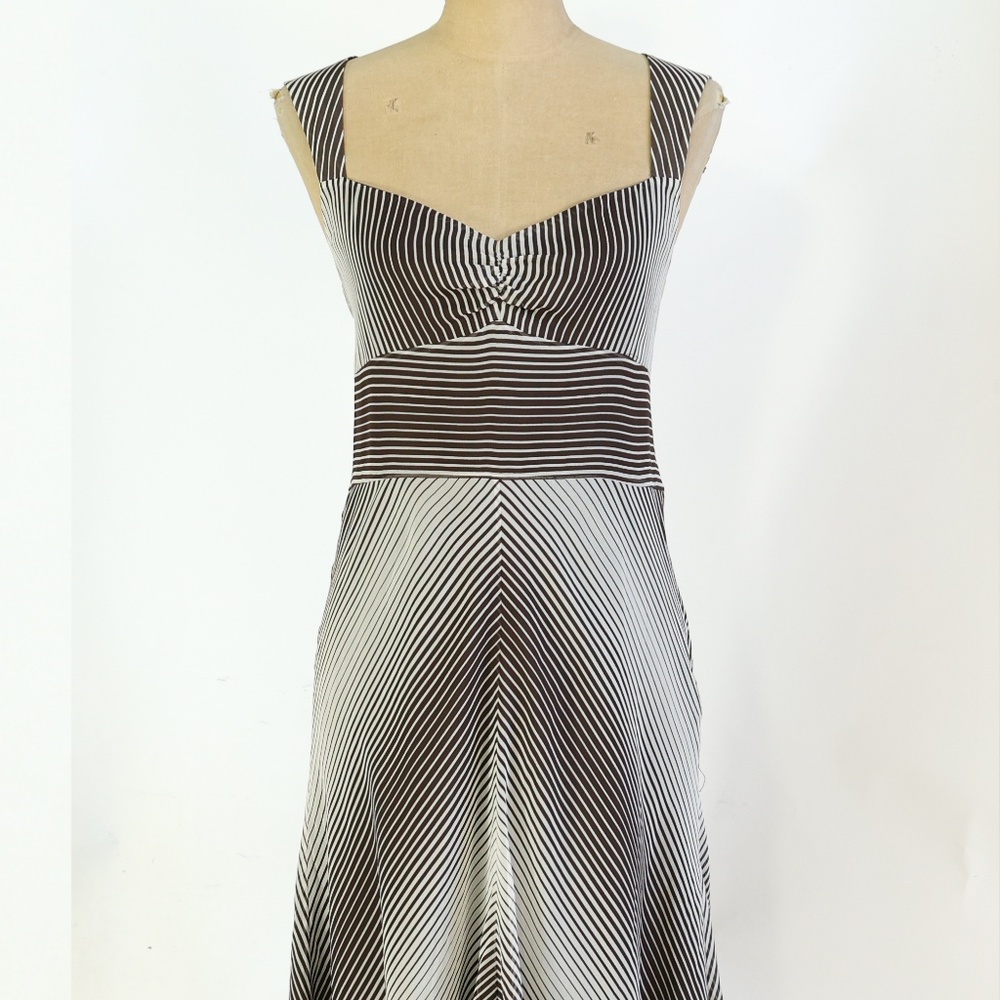 Banana Republic brown striped summer dress